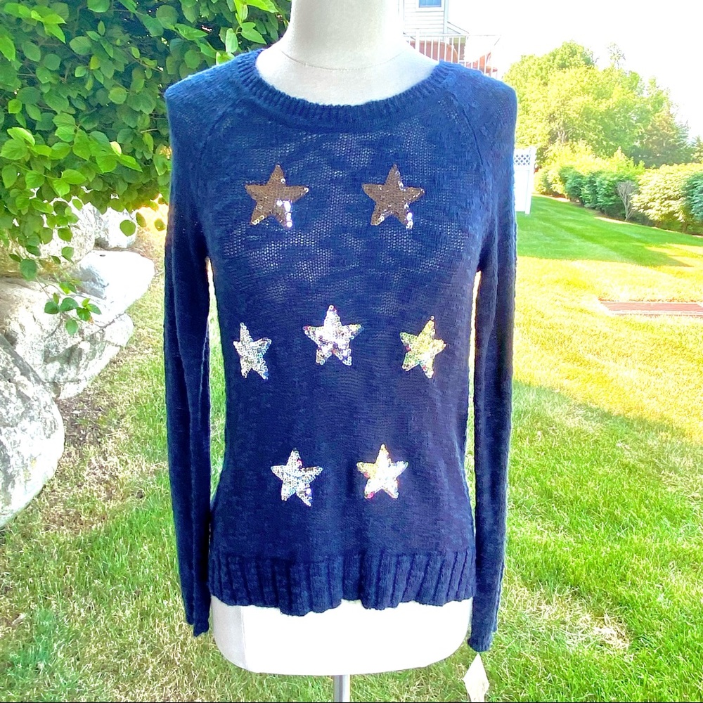 INC “Americana” Sequin Stars Sweater